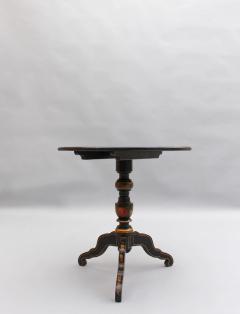 Fine French Napoleon III Lacquered Tilt Top Table - 3117261