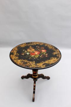 Fine French Napoleon III Lacquered Tilt Top Table - 3117429
