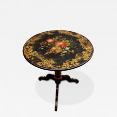 Fine French Napoleon III Lacquered Tilt Top Table - 3123138