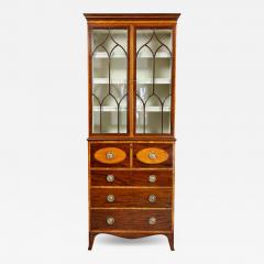 Fine George III Diminutive Mahogany and Satinwood Secretaire - 3790190