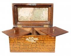 Fine George III Parquetry Teacaddy - 4789217