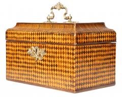 Fine George III Parquetry Teacaddy - 4789222
