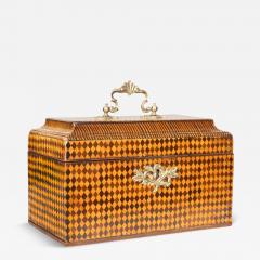 Fine George III Parquetry Teacaddy - 4790022