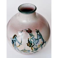 Fine Glazed Earthenware Vase with Amazons Decor - 311536