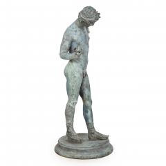Fine Italian Grand Tour Antique Bronze Sculpture Statue of Narcissus of Pompeii - 4621962