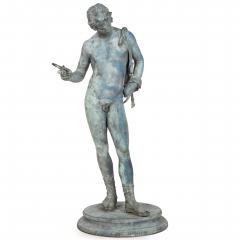 Fine Italian Grand Tour Antique Bronze Sculpture Statue of Narcissus of Pompeii - 4621964