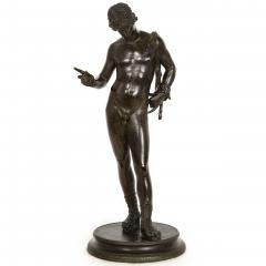 Fine Italian Grand Tour Antique Bronze Sculpture of Narcissus after Antiquity - 4572489