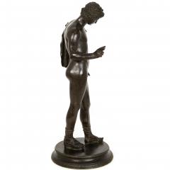 Fine Italian Grand Tour Antique Bronze Sculpture of Narcissus after Antiquity - 4572495