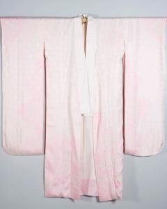Fine Japanese Couture Shibori Silk Furisode Kimono with Under Garment - 3080985