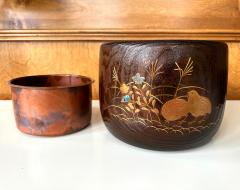 Fine Japanese Hibachi Lacquer with Inlays Meiji Period - 3646455