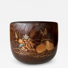 Fine Japanese Hibachi Lacquer with Inlays Meiji Period - 3648597