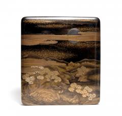 Fine Japanese Lacquer Fujiyama Makie Suzuribako with Complete Writing Implements - 3035957