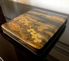 Fine Japanese Lacquer Fujiyama Makie Suzuribako with Complete Writing Implements - 3035958