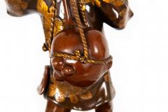 Fine Japanese Meiji Period Bronze Sculpture Okimono of Fire Watchman - 4550344
