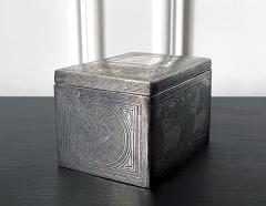 Fine Korean Iron Tobacco Box with Silver Inlay Joseon Dynasty - 2953411