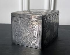 Fine Korean Iron Tobacco Box with Silver Inlay Joseon Dynasty - 2953413