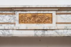 Fine Louis XVI style Arabescato Marble Mantle - 307076