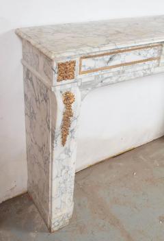 Fine Louis XVI style Arabescato Marble Mantle - 307077