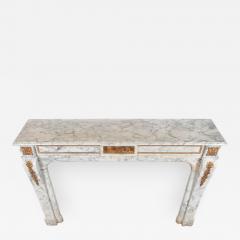 Fine Louis XVI style Arabescato Marble Mantle - 307511