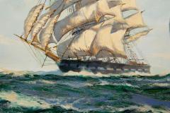 Fine Maritime Seascape Painting of American Clipper Ships by Henry Scott - 4483985