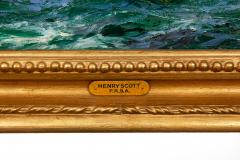 Fine Maritime Seascape Painting of American Clipper Ships by Henry Scott - 4736181