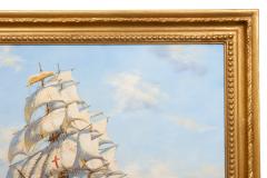 Fine Maritime Seascape Painting of American Clipper Ships by Henry Scott - 4736185