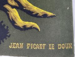 Fine Mid Century Tapestry Signed by Jean Picart Le Doux 3 10 x 5 2  - 4241503