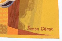 Fine Mid century French tapestry Signed by Simon Chaye 4 0 x 6 2  - 4241523