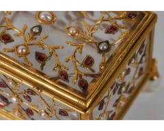 Fine Mughal Gem Set Rock Crystal and Gold Box India 18th Century - 2895438
