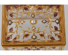Fine Mughal Gem Set Rock Crystal and Gold Box India 18th Century - 2895440