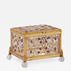 Fine Mughal Gem Set Rock Crystal and Gold Box India 18th Century - 2896934