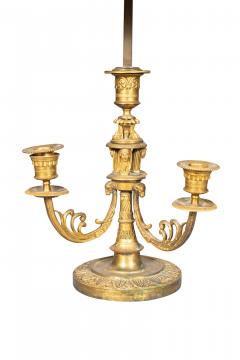 Fine Pair Of Charles X Gilt Bronze Bouillotte Lamps - 4187496