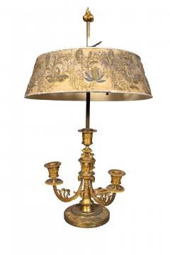 Fine Pair Of Charles X Gilt Bronze Bouillotte Lamps - 4187508