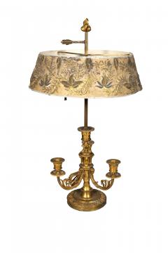 Fine Pair Of Charles X Gilt Bronze Bouillotte Lamps - 4187522