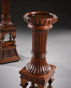 Fine Pair of 19th Century Arts Crafts Oak Torcheres Robert Lorimer - 2306634