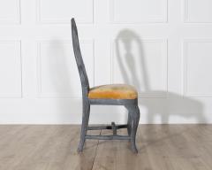 Fine Pair of 19th Century Swedish Rococo Chairs in Black Paint - 4353403
