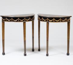 Fine Pair of Adam Style Chinoiserie Lacquer Tables - 3937041