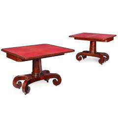 Fine Pair of American Classical Mahogany Card Tables Massachusetts ca 1820 - 4735097