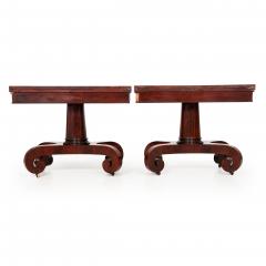 Fine Pair of American Classical Mahogany Card Tables Massachusetts ca 1820 - 4735099
