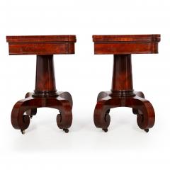 Fine Pair of American Classical Mahogany Card Tables Massachusetts ca 1820 - 4735100