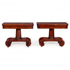Fine Pair of American Classical Mahogany Card Tables Massachusetts ca 1820 - 4735102