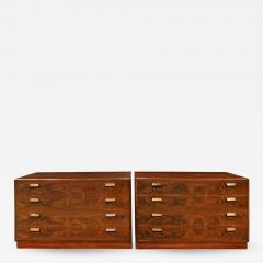 Fine Pair of Bedside Table Chests in Brazilian Rosewood 1950s - 1050138