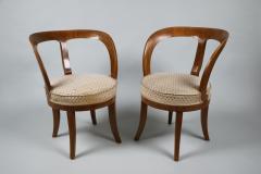 Fine Pair of Biedermeier Cherry Chairs Vienna c 1825  - 3439293