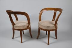 Fine Pair of Biedermeier Cherry Chairs Vienna c 1825  - 3439294