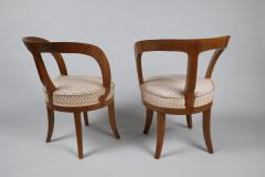Fine Pair of Biedermeier Cherry Chairs Vienna c 1825  - 3439296