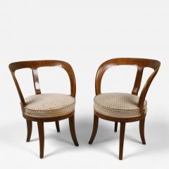 Fine Pair of Biedermeier Cherry Chairs Vienna c 1825  - 3440592
