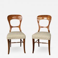 Fine Pair of Biedermeier Cherry Chairs Vienna c 1825  - 3444321
