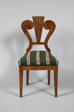 Fine Pair of Biedermeier Walnut Chairs Vienna c 1825  - 3438545