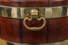 Fine Pair of Brass Banded Mahogany Wine Coolers - 4075589