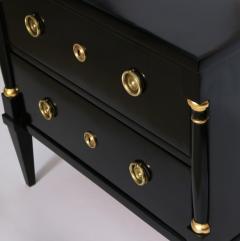 Fine Pair of Ebonized Bedside Chest of Drawers - 4435221